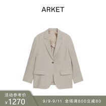 ARKET women loose heavy weight linen one-grain button suit 2021 Autumn New 0977519001