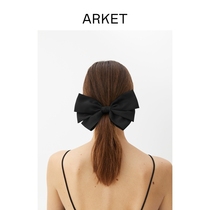 ARKET Womens Silk Bow Hairpin Black 2021 Summer NEW product 0991449001