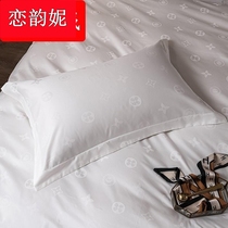 Embroidery long duvet cotton pillow sleeve couple thickened pure cotton 48×74 whole head pillow core