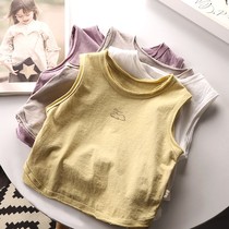 Korean trendy childrens clothing boys cotton vest female baby summer top thin section 12345 infant childrens T-shirt to wear outside