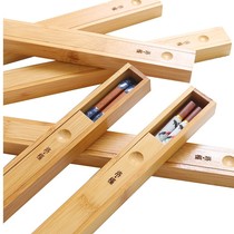 -= Chopsticks box portable and exquisite? Empty chopsticks wooden box travel chopsticks box wooden gift box student adult chopsticks-