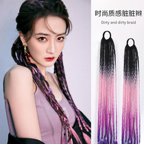 Wig ponytail dirty braid simulation hair strap Net red high ponytail summer braid hair wig braid