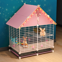 Rabbit cage home spray-proof indoor special large villa new rabbit cage nest rabbit house automatic dung removal