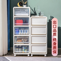 Snack storage box drawer type book finishing box household toy storage box cabinet transparent plastic lockers