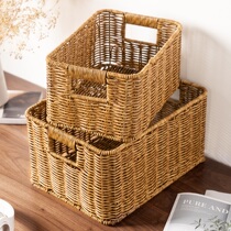 Containing Basket Imitation Vine-knitted storage hamper Day-style minimalist desktop snacks braided containing basket Miscellaneous Finishing Basket
