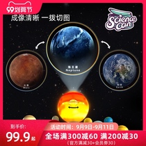 Solar System Eight Planet Models Rotating Childrens Universe Simulation Toys Science Canned Voice Star Projector
