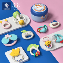 UK evoceler Newborn baby hand bell toy puzzle 0-3-6 months and above 1 year old can bite baby teether