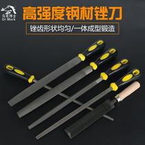 File steel file triangular metal round file round file flat file half-round woodworking fitter contusive knife polishing tool