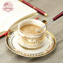 Potala Palace coffee cup set 200ml European small luxury white porcelain pottery exquisite museum cultural creation
