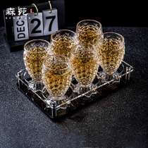 Light luxury crystal glass beer cup large capacity creative high-grade wine cup white glass set household whiskey wine glass