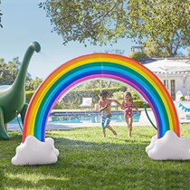 Air spray rainbow clouds inflatable rainbow bridge grass water spray pvc inflatable childrens play toys