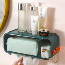 Toilet paper towel box hanging wall-free disposable face towels paper containing box bathroom wash face towel box shelve