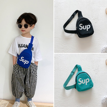 Child Skew Satchel Boys Boy Handsome single shoulder bag 2022 New fashion Kids bag Canvas Cute Little Satchel Bag