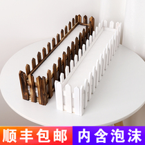 Emulated flower fake flower plastic flower inserted flower wood fence flower vase flower basket floral basket decoration flower arrangement