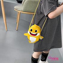 Children Bag Cartoon Cute Shark Baby Skew Satchel Korean version Fashion girl gift accessories Zero wallet