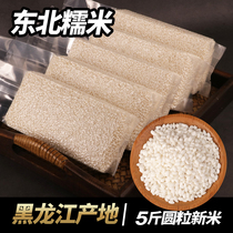 Northeast round glutinous rice bulk fresh pure white glutinous rice vacuum plastic sealed Jiangmi wine dumpling rice new glutinous rice 5kg