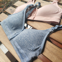 Nursing underwear Feeding special bra Comfortable upper buckle gathered anti-sagging maternity bra Pregnancy thin summer