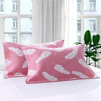 Large pillow towel a pair of cotton 55X85 simple high-grade European non-slip non-falling household pillow headscarf couple
