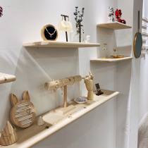 Clothing store on the wall shoe rack on the wall one word shelf childrens shoe rack solid wood bag rack decoration rack shoe store shoe rack display rack
