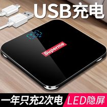 Precision girls weighing scale dormitory compact household small adult scale electronic weighing device human body charging model