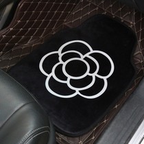 Car mat creative Camellia single universal car carpet type suede floor mat car pedal mat