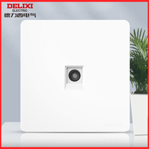 Delixi switch socket TV socket 86 household power socket wall panel 821 series White