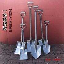 All-steel one manganese steel shovel thickened shovel gardening tools iron shovel agricultural steel shovel fire control and disaster relief tools