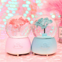  Creative new cherry blossom crystal ball starry sky series floating snowflake lantern water polo girl heart room decoration gift