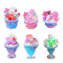 Childrens hand diy cream rubber girls sweet cup making materials packed ice cream ice cream girl toy