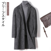 2021 Winter new albka coat men winter thickened British style suit woolen coat tide loose