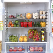 PET refrigerator food storage box large capacity transparent storage box thick fresh storage box transparent kitchen storage