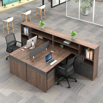 Financial accounting office table and chair combination 2 people double face-to-face t-shaped simple modern staff station office