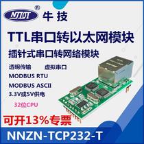 NNZN-TCP232-T TTL serial port to Ethernet supports 20 TCP links DNS MODBUS
