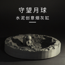 Creative Moon Crater Astronauts Cement Ashtrays Personality and Ins Desktop Decorative Pendulum to send boyfriend a gift