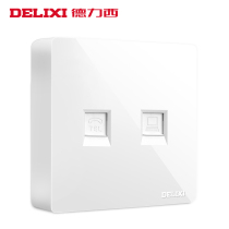Delixi switch socket Surface mounted telephone panel socket Computer socket Telephone network interface panel socket