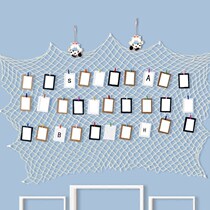 Nordic photo wall decoration arrangement photo clip hemp rope fishing net net background photo wall hanging wall creative diy