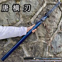Longquan Mayor Knife Town House Cutter anti-body Cold Soldier Hand Integrated Metal Manganese Steel Knife Sword Don Cross Knife Unopened Blade