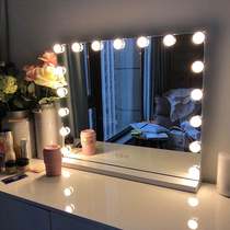 Makeup mirror Desktop led lamp Desktop large with bulb dresser mirror Desktop mirror Net red bedroom fill light mirror