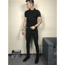 Trousers men haircut mens business casual pants slim Korean version of small feet pants men suit pants men black pants trend