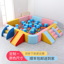 Early Education kindergarten soft bag ocean ball pool childrens baby fence soft Bobo pool sand pool shoe cabinet bench anti-collision