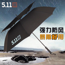 511 Umbrella Mens Oversized Three Long Handle Golf Double Strengthened Anti-Riot Business Carbon Fiber Straight Umbrella