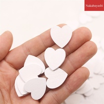 Wooden crafts pendants White love small wood chips diy handmade photo album with home party decoration