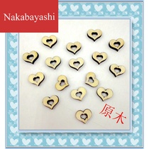 DIY handmade accessories wooden hollow peach patch wedding love decorative wood chips 100 a pack