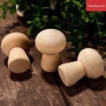 Simple Nordic wooden color wooden mushroom head children painted toys DIY crafts decorative ornaments