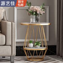 Nordic side few simple small coffee table table Living room sofa side cabinet Bedside table Creative corner few Balcony light luxury small round table