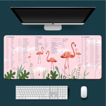 ins wind oversized cute girl excel ps cad mouse pad office shortcut keys learning desk pad customization