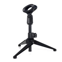 Microphone stand desktop microphone metal three-legged fixed and stable base lifting live anchor singing folding universal