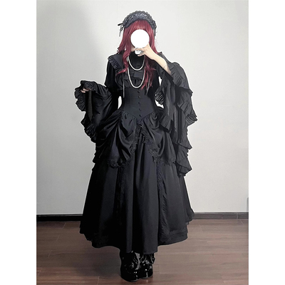 taobao agent Pleated skirt, sleeves, set, elegant small princess costume, Lolita style