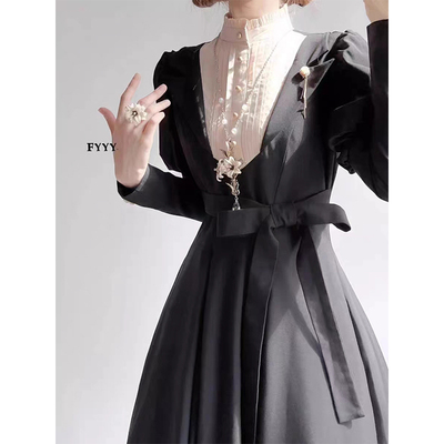 taobao agent Retro long dress, halloween, cosplay, Lolita style, fitted