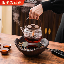 Ancient house electric ceramic stove tea maker special intelligent mute tea stove automatic small household glass pot tea set